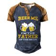 Beer Me Im The Father Of The Bride Fathers Day Men's Henley Raglan T-Shirt Brown Orange