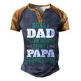 Being A Dadis An Honor Being A Papa Papa T-Shirt Fathers Day Gift Men's Henley Shirt Raglan Sleeve 3D Print T-shirt Brown Orange