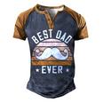 Best Dad Ever Fathers Day Gift Men's Henley Shirt Raglan Sleeve 3D Print T-shirt Brown Orange