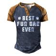 Best Fur Dad Ever Funny Sayings Novelty Men's Henley Shirt Raglan Sleeve 3D Print T-shirt Brown Orange