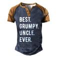 Mens Best Grumpy Uncle Ever Grouchy Uncle Men's Henley Raglan T-Shirt Brown Orange