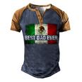 Mens Best Mexican Dad Ever Mexican Flag Pride Fathers Day V2 Men's Henley Raglan T-Shirt Brown Orange