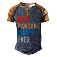 Best Pancake Maker Ever Baking For Baker Dad Or Mom Men's Henley Shirt Raglan Sleeve 3D Print T-shirt Brown Orange