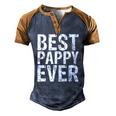 Best Pappy Ever Fathers Day Men's Henley Raglan T-Shirt Brown Orange