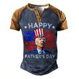 Biden 4Th Of July Joe Biden Happy Fathers Day Men's Henley Raglan T-Shirt Brown Orange