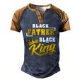 Mens Black Father Black King African American Dad Fathers Day Men's Henley Raglan T-Shirt Brown Orange