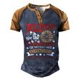 Blessed Are The Curious Us National Parks Hiking & Camping Men's Henley Raglan T-Shirt Brown Orange
