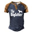Cane Corso The Dogfather Pet Lover Men's Henley Raglan T-Shirt Brown Orange