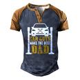 Car Guys Make The Best Dad Mechanic Fathers Day Men's Henley Raglan T-Shirt Brown Orange