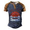 Car Guys Make The Best Dads Fathers Day Men's Henley Raglan T-Shirt Brown Orange