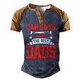 Car Guys Make The Best Dads Garage Mechanic Dad Men's Henley Raglan T-Shirt Brown Orange