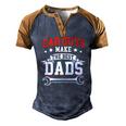 Car Guys Make The Best Dads Mechanic Fathers Day Men's Henley Raglan T-Shirt Brown Orange