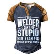Cool Welding Art For Men Women Welder Iron Worker Pipeliner Men's Henley Raglan T-Shirt Brown Orange