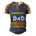 Dad Birthday Crew Construction Birthday Party Supplies Men's Henley Shirt Raglan Sleeve 3D Print T-shirt Brown Orange
