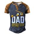 Dad Birthday Crew Construction Birthday V2 Men's Henley Shirt Raglan Sleeve 3D Print T-shirt Brown Orange