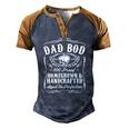 Mens Dad Bod Whiskey Bourbon Lover Fathers Day For Dad Men's Henley Raglan T-Shirt Brown Orange