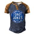 Dad For Men Fathers Day For Dad Jokes Men's Henley Raglan T-Shirt Brown Orange