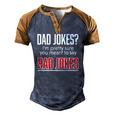Dad Jokes Im Pretty Sure You Mean Rad Jokes Father For Dads Men's Henley Raglan T-Shirt Brown Orange