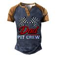 Dad Pit Crew Funny Birthday Boy Racing Car Pit Crew B-Day Men's Henley Shirt Raglan Sleeve 3D Print T-shirt Brown Orange