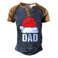 Dad Santa Christmas Family Matching Pajamas Papa Father Men's Henley Raglan T-Shirt Brown Orange