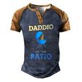 Mens Daddio Of The Patio Fathers Day Bbq Grill Dad Men's Henley Raglan T-Shirt Brown Orange