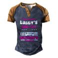 Daddys Little Girl Veterans Daughter Men's Henley Raglan T-Shirt Brown Orange