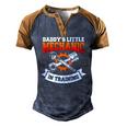 Daddys Little Mechanic In Training Automotive Technician Men's Henley Raglan T-Shirt Brown Orange