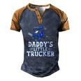 Daddys Little Trucker Truck Driver Trucking Boys Girls Men's Henley Raglan T-Shirt Brown Orange