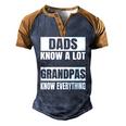 Dads Know A Lot Grandpas Know Everything Product Men's Henley Raglan T-Shirt Brown Orange