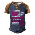 I Am The Daughter Of A King Fathers Day For Women Men's Henley Raglan T-Shirt Brown Orange