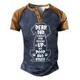 Dear Dad Thanks For Picking Up My Poop Happy Fathers Day Dog Men's Henley Raglan T-Shirt Brown Orange