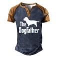 The Dogfather Dog Glen Of Imaal Terrier Men's Henley Raglan T-Shirt Brown Orange