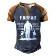 Farfar Grandpa Gift Farfar Best Friend Best Partner In Crime Men's Henley Shirt Raglan Sleeve 3D Print T-shirt Brown Orange