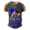 Fasd Awareness Blue And Grey Women Fetal Alcohol Spectrum Disorder Fetal Alcohol Spectrum Disorder Awareness Men's Henley Shirt Raglan Sleeve 3D Print T-shirt Brown Orange