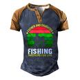 Father And Daughter Fishing Partners Father And Daughter Fishing Partners For Life Fishing Lovers Men's Henley Raglan T-Shirt Brown Orange