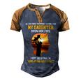 Father Grandpa At The First Moment When I See My Daughter Open Her Eyes 166 Family Dad Men's Henley Shirt Raglan Sleeve 3D Print T-shirt Brown Orange