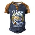 Father Grandpa Being A Dad Os An Honor Being A Papa Is Priceless25 Family Dad Men's Henley Shirt Raglan Sleeve 3D Print T-shirt Brown Orange