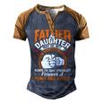 Father Grandpa Father And Daughter Heart And Soul Matching 175 Family Dad Men's Henley Shirt Raglan Sleeve 3D Print T-shirt Brown Orange