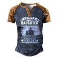 Father Grandpa Im Not A Perfect Daughter 115 Family Dad Men's Henley Shirt Raglan Sleeve 3D Print T-shirt Brown Orange