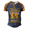 Father Grandpa Mens I Didnt Set Out To Be A Single Father To Be The Best Dad73 Family Dad Men's Henley Shirt Raglan Sleeve 3D Print T-shirt Brown Orange