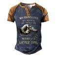 Father Grandpa My Daughter Will Never Be Too Old To Be Daddys Little Girl 61 Family Dad Men's Henley Shirt Raglan Sleeve 3D Print T-shirt Brown Orange