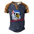 You Free Tonight Bald Eagle American Flag Happy 4Th Of July V2 Men's Henley Raglan T-Shirt Brown Orange