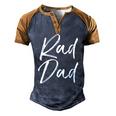 Mens Fun Fathers Day From Son Cool Quote Saying Rad Dad Men's Henley Raglan T-Shirt Brown Orange