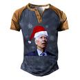 Funny Anti Joe Biden Happy 4Th Of July Merry Christmas Men's Henley Shirt Raglan Sleeve 3D Print T-shirt Brown Orange