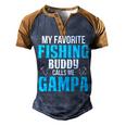 Gampa Grandpa Fishing Gift My Favorite Fishing Buddy Calls Me Gampa Men's Henley Shirt Raglan Sleeve 3D Print T-shirt Brown Orange
