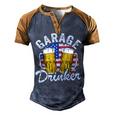 Garage Drinker 4Th Of July American Flag Dad Mens Garage Men's Henley Shirt Raglan Sleeve 3D Print T-shirt Brown Orange