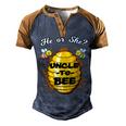 Gender Reveal He Or She Uncle To Bee Men's Henley Shirt Raglan Sleeve 3D Print T-shirt Brown Orange