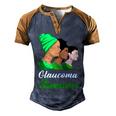 Glaucoma Awareness Green Women Glaucoma Glaucoma Awareness Men's Henley Shirt Raglan Sleeve 3D Print T-shirt Brown Orange