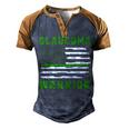 Glaucoma Warrior Usa Flag United States Flag Green Ribbon Glaucoma Glaucoma Awareness Men's Henley Shirt Raglan Sleeve 3D Print T-shirt Brown Orange