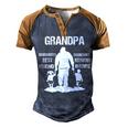 Grandpa Gift Grandpa Best Friend Best Partner In Crime Men's Henley Shirt Raglan Sleeve 3D Print T-shirt Brown Orange